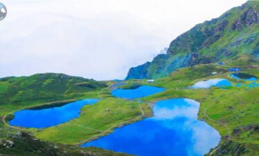 blue water at panchpokhari