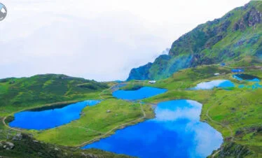 blue water at panchpokhari