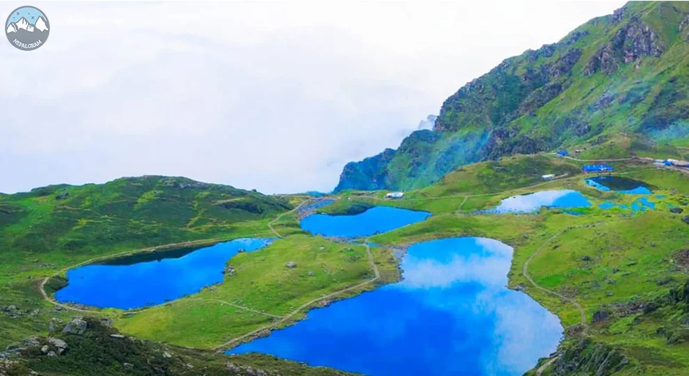 blue water at panchpokhari