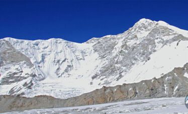 the view of mountains from the trail