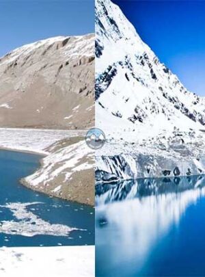 tilicho lake seen during tilicho lake mesokanta pass trekking