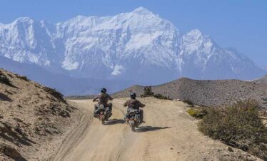 motorbikers seen from our jeep