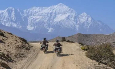 motorbikers seen from our jeep