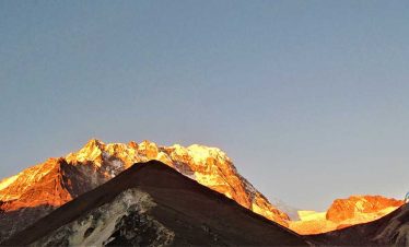 sunset seen from Tsergu ri