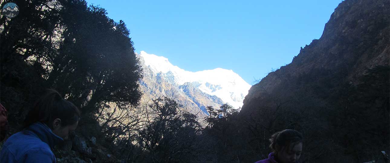 Mountains on the langtang region during tilmang pass trekking