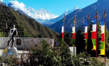 view from sagarmatha national park during Everest panorama view trekking