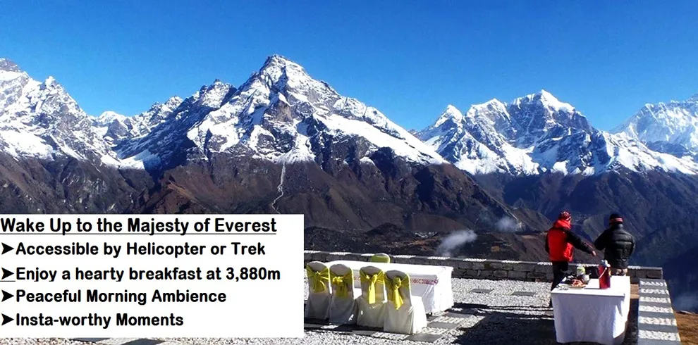 Everest View Trek 5 Trekkers having breakfast during everest view trek