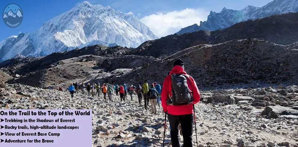 Everest View Trek 3 Trekkers in the trial of everest base camp