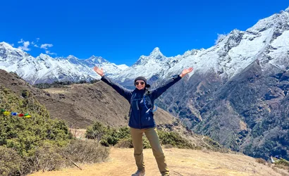 Ultimate Guide To Everest Base Camp Short Trekking: Experience The Majesty In Less Than 2 Weeks! 1 Posing infront of everest region mountains during everest base camp short trekking