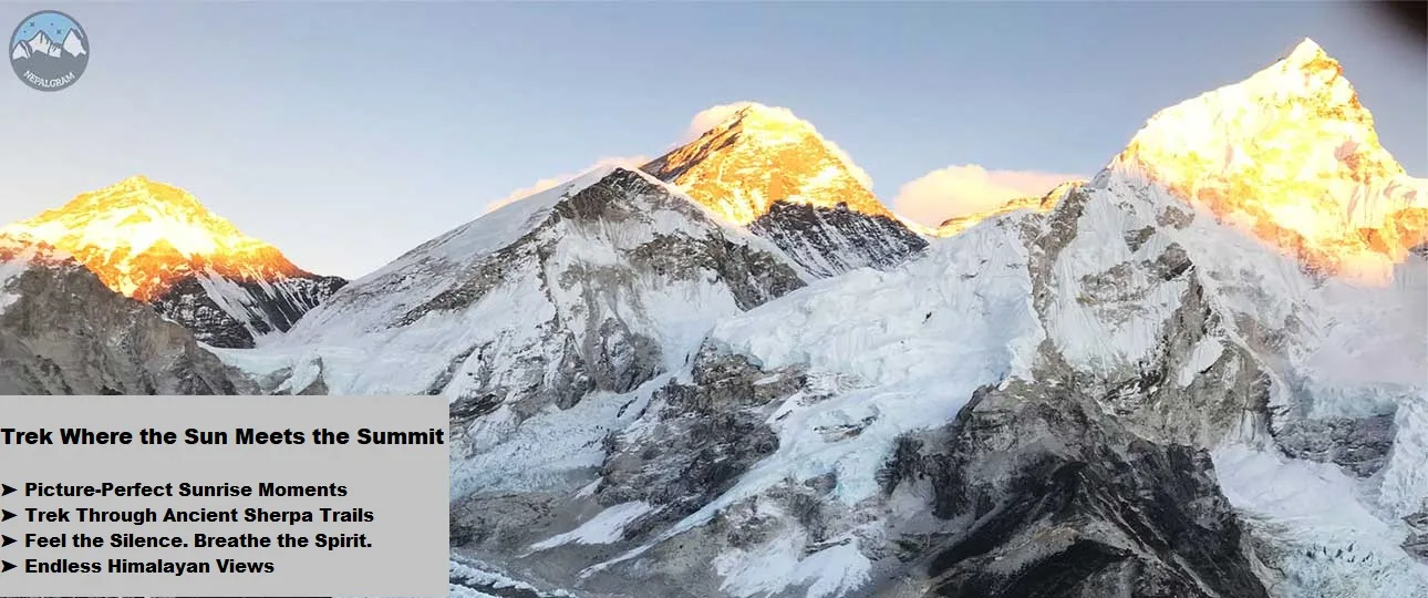Everest Base Camp Trek Nepal - Explore The Stunning Trails Of The Himalayas 5 Beautiful picture perfect morning sunrise view captured in everest region.